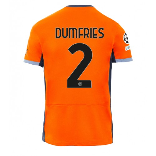 Inter Milan Denzel Dumfries #2 Rezervni Dres 2023-24 Kratak Rukav